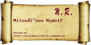 Milovánov Rudolf névjegykártya